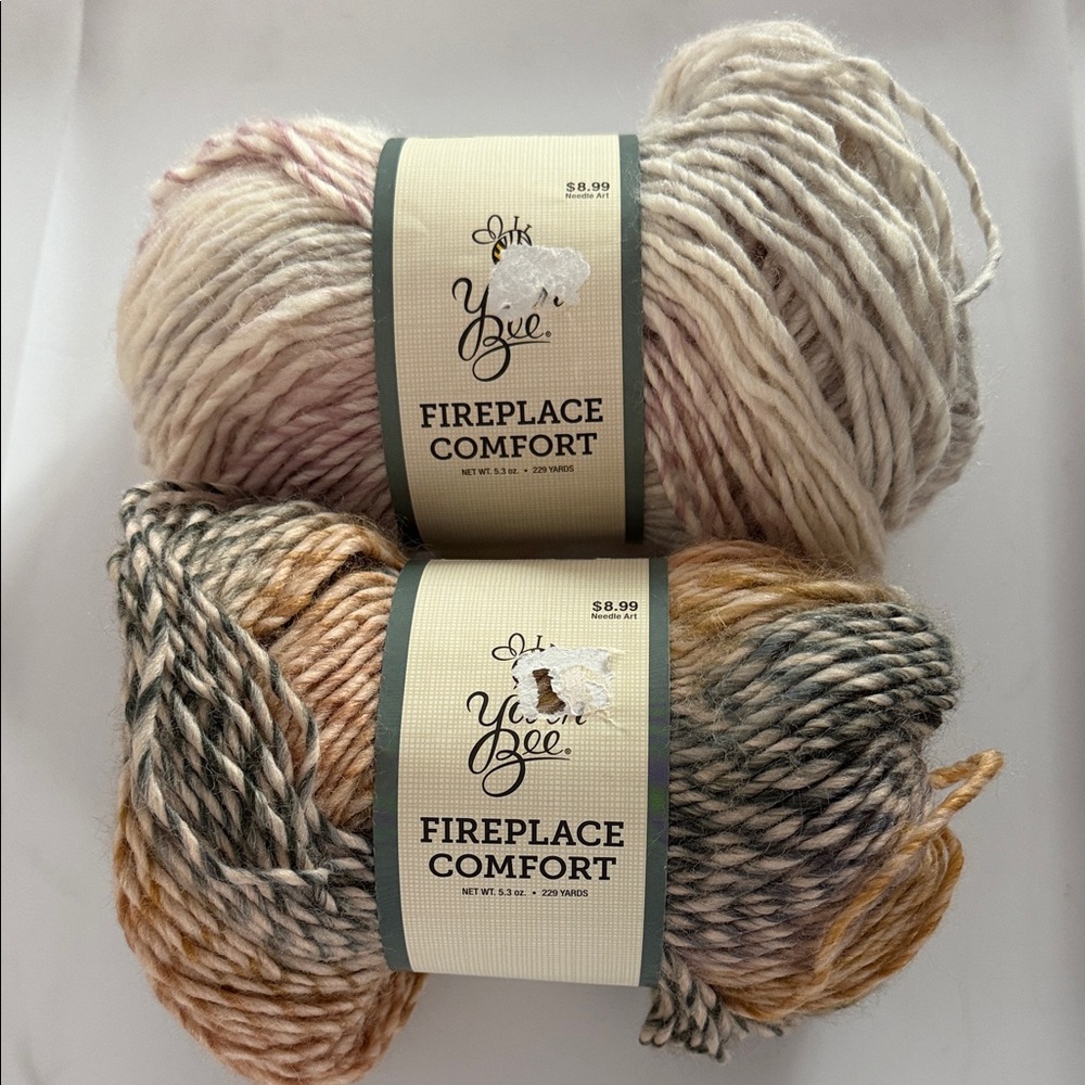 Yarn Bee fireplace Comfort
2 pack
Size 5.3 each
Color: varies